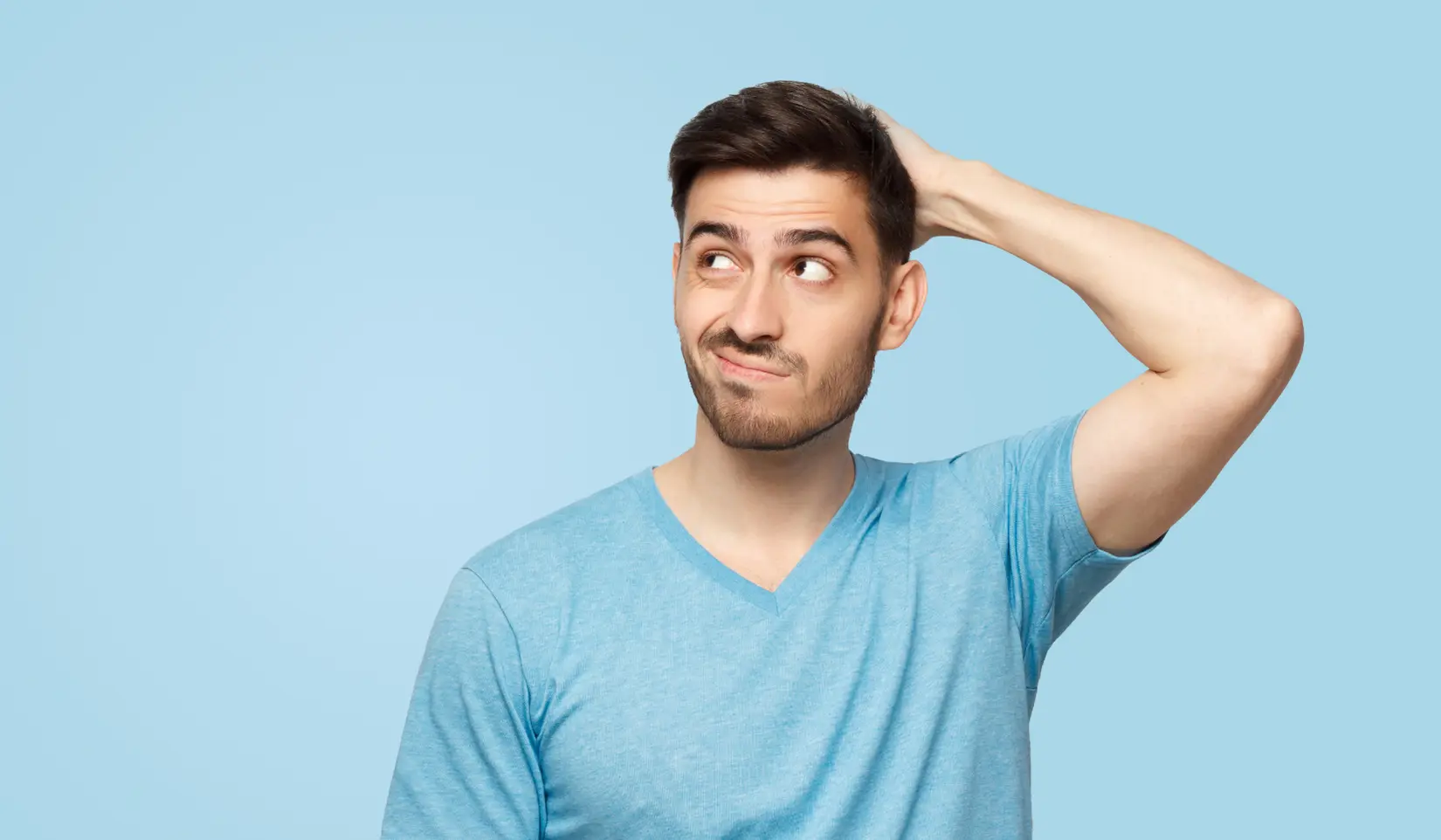 Frustrated man at a laptop wondering why his website is not getting traffic