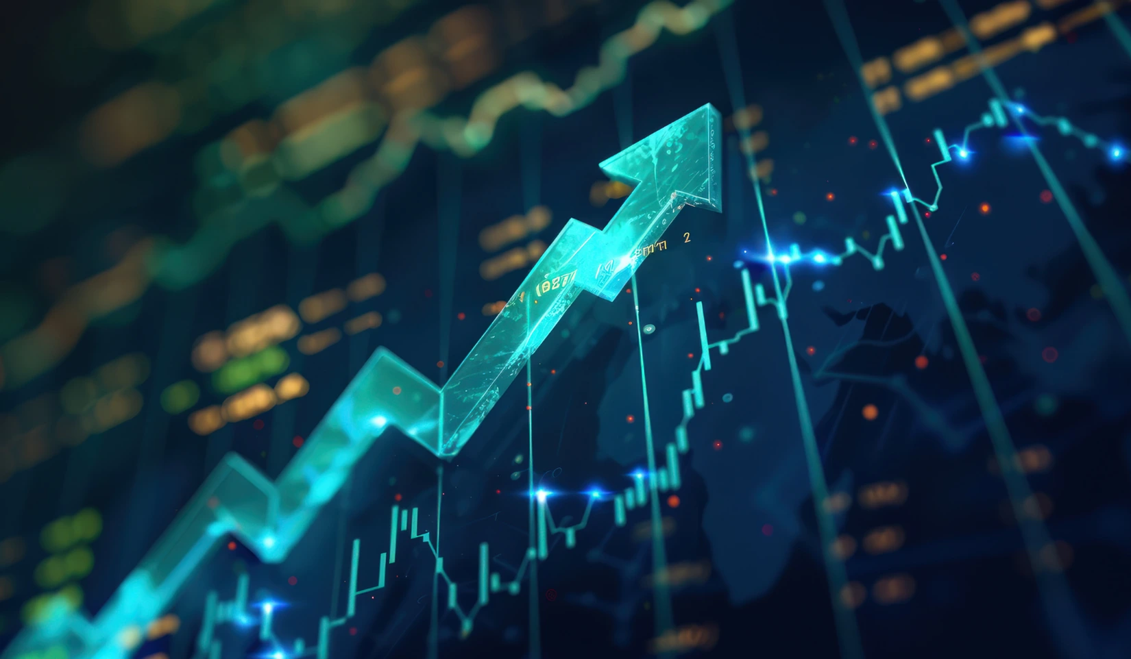 Colourful arrows pointing upward representing SEO growth and search visibility